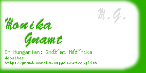 monika gnamt business card